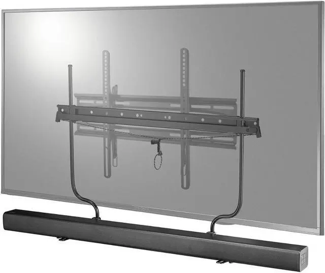 Alt view image 2 of 5 - Rocketfish Universal Soundbar Mounting System - Black Soundbar Holder Compatible with 70" to 90" TVs - Adjustable Soundbar Bracket Mounting System - Durable Speaker Holder for Wall