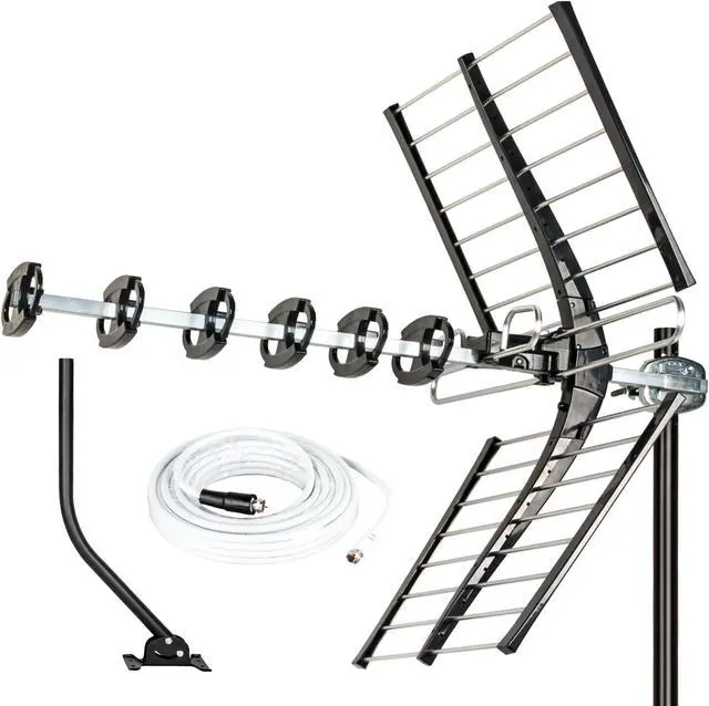 Main image of Five Star Upgraded 200 Miles Long Range High-Performance HDTV VHF UHF Outdoor Antenna with 27 mounting Pole Support ATSC 3.0 and 4K