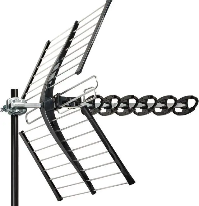 Alt view image 5 of 5 - Five Star Upgraded 200 Miles Long Range High-Performance HDTV VHF UHF Outdoor Antenna with 27 mounting Pole Support ATSC 3.0 and 4K