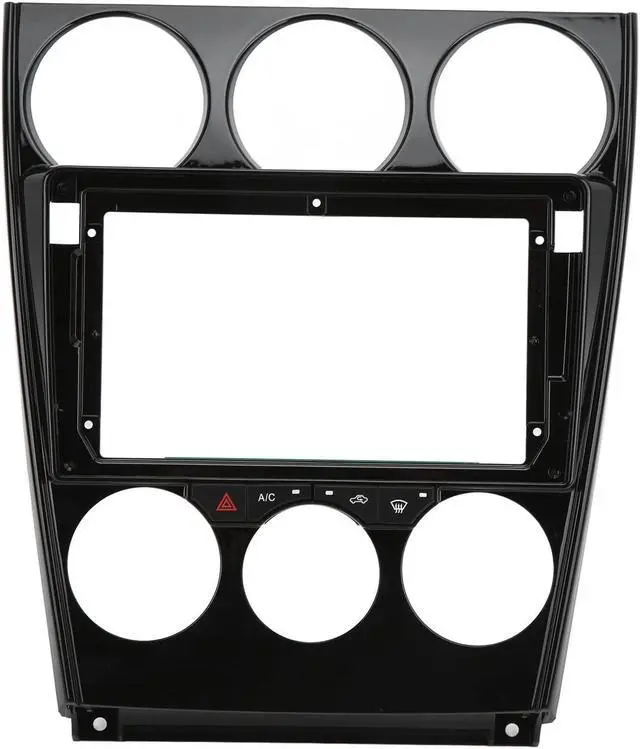 Main image of Qiilu Inner Accessories Center Console Dashboard Control Panel Cover Trim Double DIN Dash Kit for Android Navigation Panel Frame Replacement for Mazda 6 20042016 9in