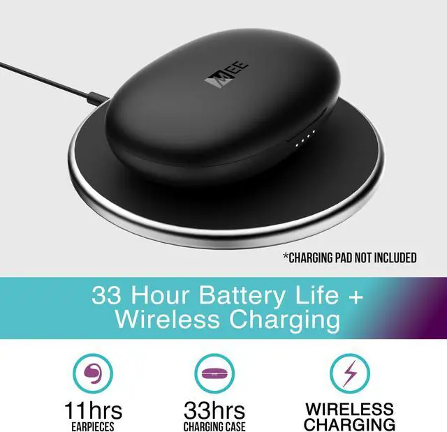 Alt view image 4 of 5 - MEE audio Connect Air in-Flight Bluetooth Wireless Audio Transmitter Adapter and AirHooks Pro True Wireless Open Ear Sports Headphones Bluetooth Earbuds Bundle