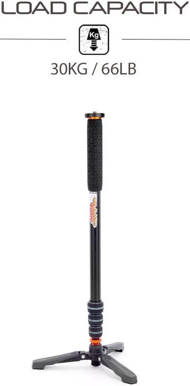 Alt view image 3 of 5 - 3 Legged Thing Punks Trent 2.0 Monopod with Docz2 Foot Spreader Kit - Lightweight Magnesium Alloy Camera Monopod with Multiple Uses for Heavy Equipment (TRENTKITGREY2.0)