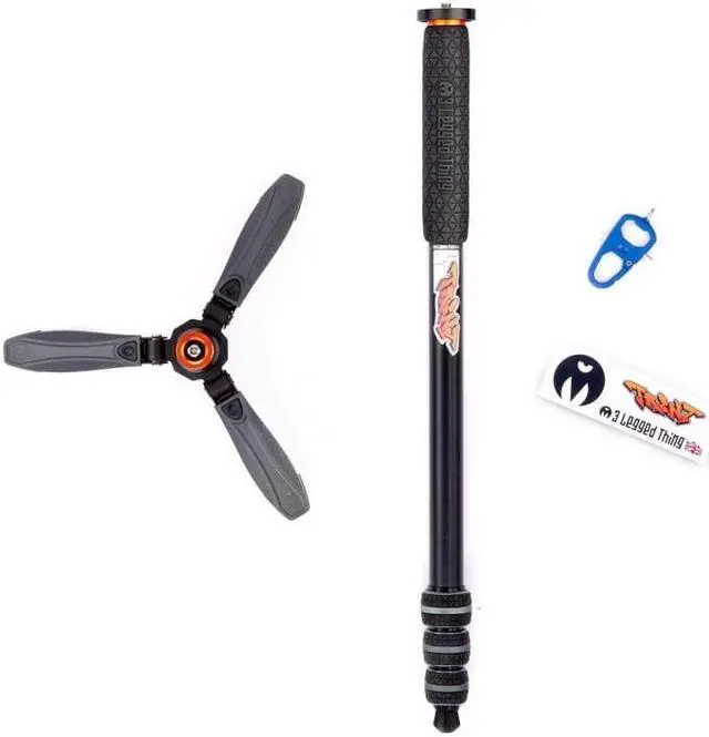 Alt view image 4 of 5 - 3 Legged Thing Punks Trent 2.0 Monopod with Docz2 Foot Spreader Kit - Lightweight Magnesium Alloy Camera Monopod with Multiple Uses for Heavy Equipment (TRENTKITGREY2.0)
