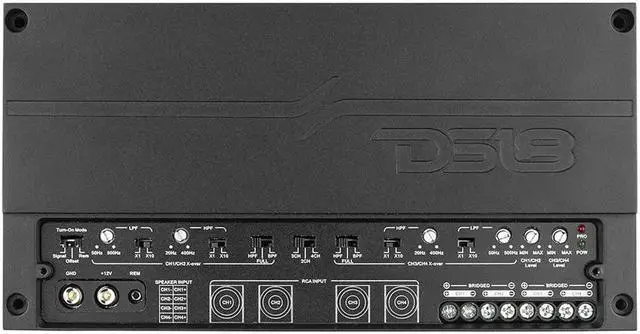 Alt view image 5 of 5 - DS18 DX4 Deluxe Compact Full-Range Class D Advance Technology 4-Channel Amplifier 3000 Watts - Powerful and Compact Amp for Speakers in Your Motorcycle or Car Sound System