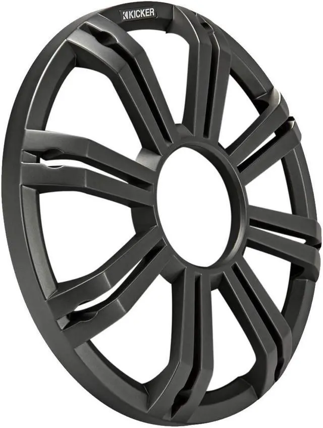 Alt view image 5 of 5 - Kicker 45KMF124 12" Weather-Proof Subwoofer for Freeair Applications - Kicker 45KMG12W 12" LED Grille (Charcoal)