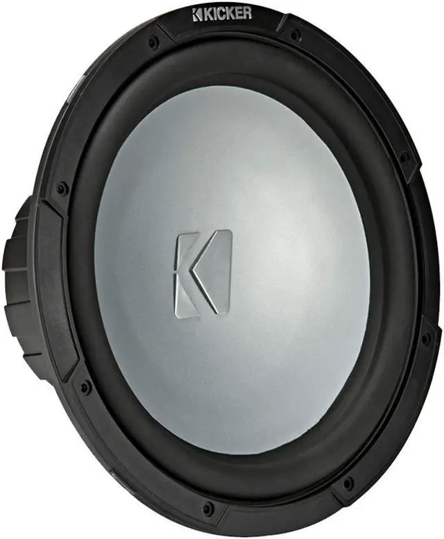 Alt view image 4 of 5 - Kicker 45KMF124 12" Weather-Proof Subwoofer for Freeair Applications - Kicker 45KMG12W 12" LED Grille (Charcoal)