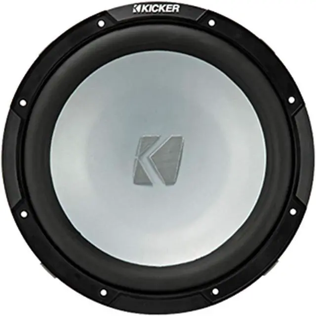 Alt view image 2 of 5 - Kicker 45KMF124 12" Weather-Proof Subwoofer for Freeair Applications - Kicker 45KMG12W 12" LED Grille (Charcoal)
