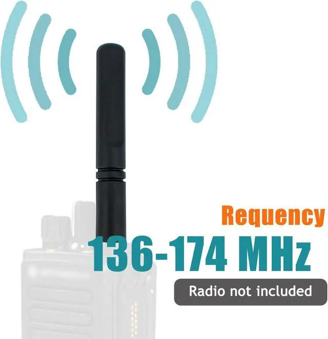 Alt view image 3 of 5 - 136-174 MHz VHF Stubby Antenna PMAD4120A Compatible for Motorola XPR7350 XPR7550 XPR3300 XPR3500 XPR3000 XPR3000e XPR7000 XPR7000e Two Way Radio (5 Pack)