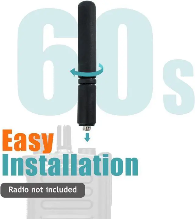 Alt view image 4 of 5 - 136-174 MHz VHF Stubby Antenna PMAD4120A Compatible for Motorola XPR7350 XPR7550 XPR3300 XPR3500 XPR3000 XPR3000e XPR7000 XPR7000e Two Way Radio (5 Pack)