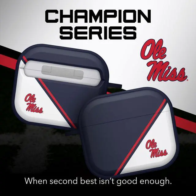 Alt view image 2 of 4 - Affinity Bands Mississippi Ole Miss Rebels Champion Series HDX Case Cover Compatible with Apple AirPods Generation 3