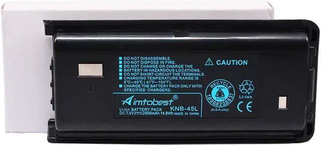 Main image of Aimtobest KNB-45 KNB-45L 2000mAh Li-ion Battery Compatible for TK-3312 TK-2200 TK-2207 TK-2312 TK-3200 TK-3207 TK-2202L TK-2212 TK-3212 TK-3300 TK-3302 Radio KNB-29N KNB-53N KNB-69L
