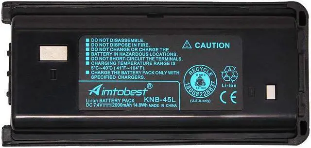 Alt view image 5 of 5 - Aimtobest KNB-45 KNB-45L 2000mAh Li-ion Battery Compatible for TK-3312 TK-2200 TK-2207 TK-2312 TK-3200 TK-3207 TK-2202L TK-2212 TK-3212 TK-3300 TK-3302 Radio KNB-29N KNB-53N KNB-69L