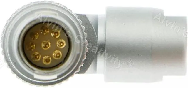 Alt view image 2 of 5 - Alvins Rotatable Right-Angle 0B EXT 9-Pin Male Connector for RED Komodo, FSG-0B-309 9-Pin Adjustable L-Shaped Plug for RED V-Raptor(9 Pin)