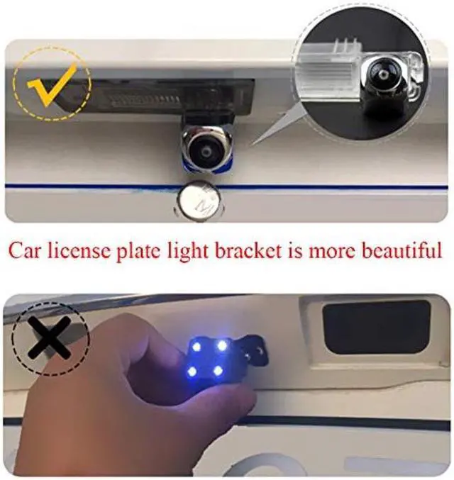 Alt view image 4 of 5 - aSATAH Chrome Starlight Car Rear View Camera for BMW 3 E46 E90 E91 E92 5 E39 E60 E61 X5 E53 E70 & Vehicle Camera's Waterproof and Shockproof Reversing Backup Camera (Chrome Starlight Camera)