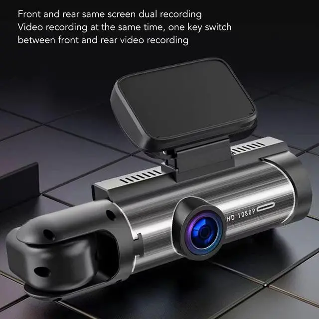 Alt view image 4 of 5 - 3.16" Car Driving Recorder, Dual Cam, Front & Rear Recording Dashboard Camera HD Car Parking Monitor