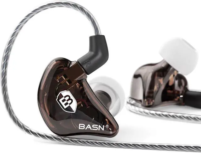 Main image of BASN Bsinger PRO in-Ear Monitors Hybrid Dynamic Dual Drivers Two Detachable MMCX Cables Musicians in-Ear Earbuds Headphones (Brown)