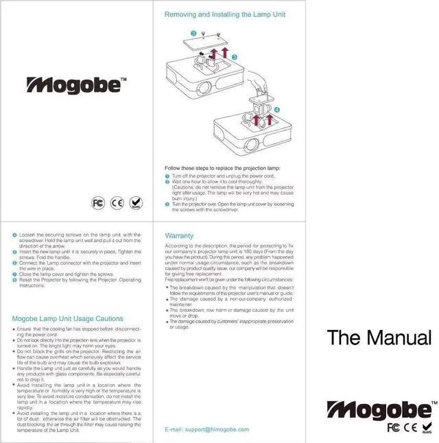 Alt view image 5 of 5 - Mogobe for BL-FP210B/BL-FP210A/SP.70201GC01 Replacement Projector Lamp with Housing for HD28SE DH1021