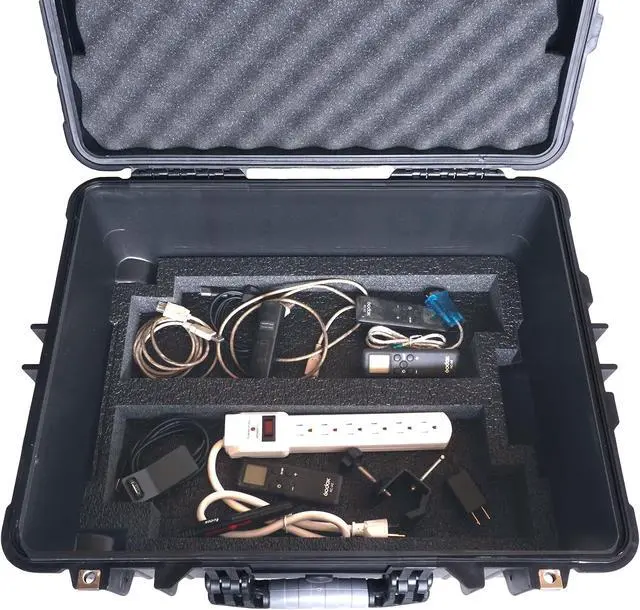 Alt view image 4 of 5 - Case Club Case fits 35 Motorola R2 / CP200 / XPR 3500e Two-Way Radios in Pre-Cut Heavy Duty Wheeled Waterproof Case