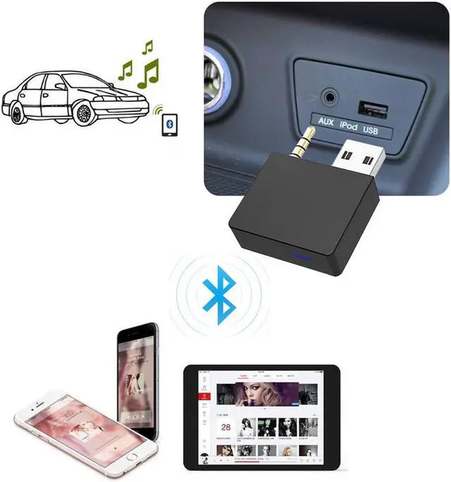 Alt view image 3 of 5 - CHELINK Audio Bluetooth Transmitter/Receiver, Car Aux Adapter for Music Streaming Sound System, Fit K-I-A, H-yundai Car Stereo Compatible for i7 X XS Max XR 8Plus 5 6 i-Pad Smartphone