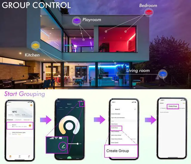 Alt view image 4 of 5 - CLOUDY BAY 6inch Smart Recessed Ligthing Bundle