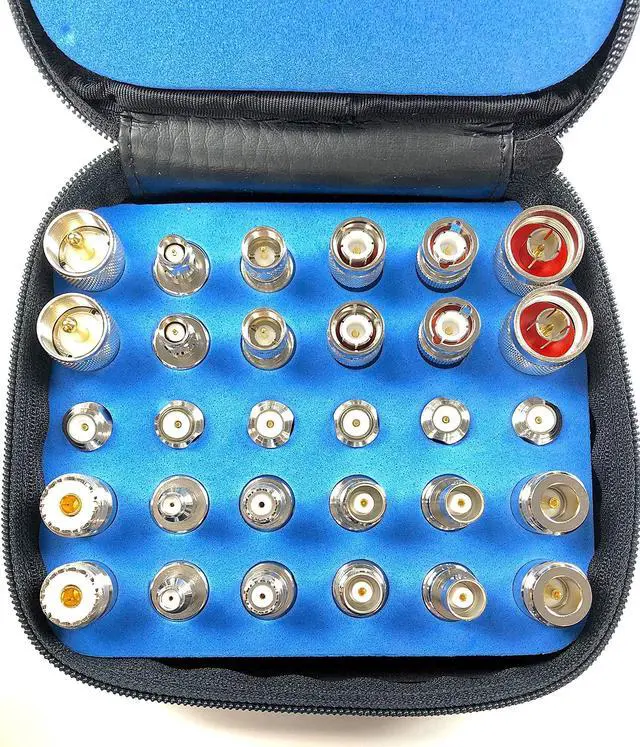 Main image of ConnectoRF 30pcs RF Coaxial Universal Adapter Kit N TNC SMA BNC UHF Mini-UHF (kit only (no Cable))