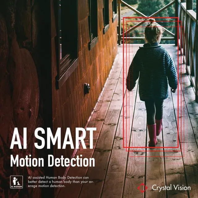 Alt view image 4 of 5 - Crystal Vision Technology 3MP AI-Powered Bullet Type Camera with15Ft Power Extesion Cable (CVT-30WB)