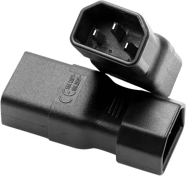 Alt view image 3 of 5 - greenDracaena Dracaena.io 10 Pack PDU UPS Power IEC Male C14 to Female C19 Adapter IEC Connector