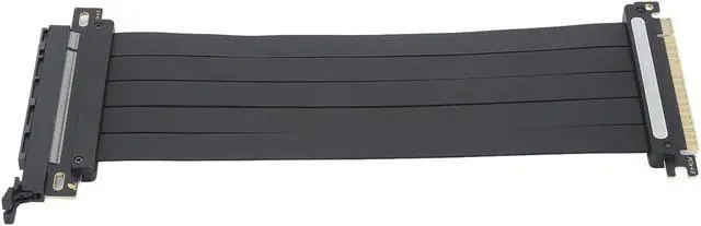 Alt view image 2 of 5 - Dpofirs PCIe 4.0 X16 GPU Riser Cable, High Speed Flexible Extender, Card Extension Port 90 Degree Adapter, PCIe Extension Cable Compatible with RTX4090 RTX4070ti RTX3090ti RTX3090