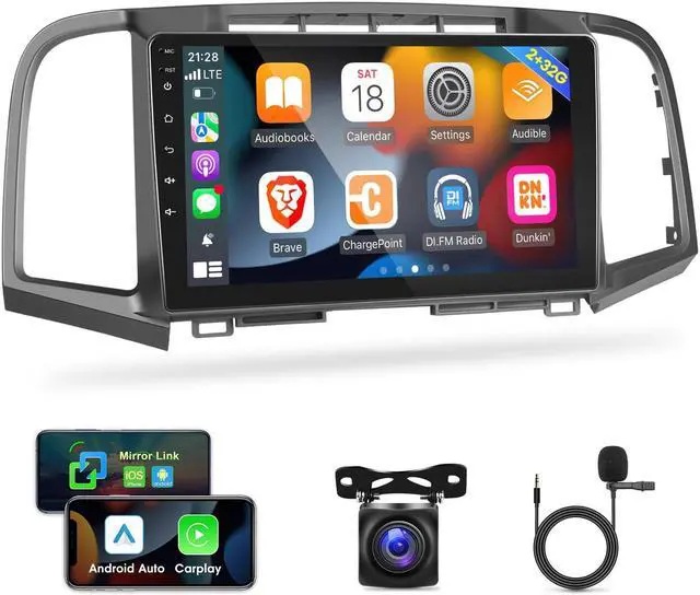Main image of [2G+32G] Car Radio for Toyota Venza 2008-2016, 9 inch Android Touch Screen Stereo, Carplay/Android Auto/Mirror Link/1080P/SWC/Bluetooth/WiFi +AHD Backup Camera+MIC