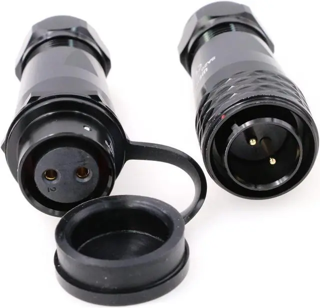 Alt view image 2 of 5 - Eonvic WEIPU SA20 2 Pin Waterproof Connector Aviation Plug Male Socket Female Circular Electronics Monitor TV Solar Power Cable SA2010/P SA2013/S
