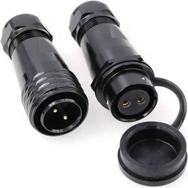 Alt view image 4 of 5 - Eonvic WEIPU SA20 2 Pin Waterproof Connector Aviation Plug Male Socket Female Circular Electronics Monitor TV Solar Power Cable SA2010/P SA2013/S