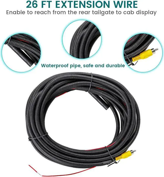 Alt view image 2 of 5 - EWAY Tailgate Handle Backup Camera 7 Inch Monitor Kit for Toyota Tundra Reverse Parking Camera