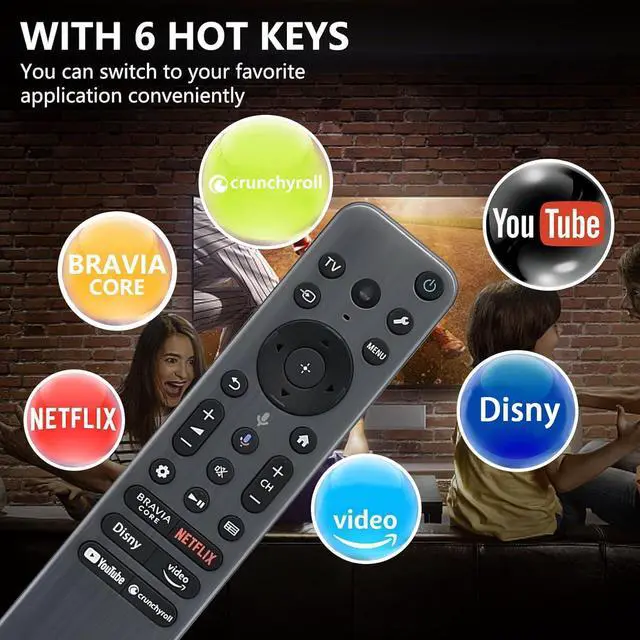 Alt view image 4 of 5 - New RMF-TX910U Voice Remote Control Original -for Most Sony 2023 2024TVs, Includes Voice, Backlight and Metal CasecompatibleXR-55A95LXR-65A95L77A95L.