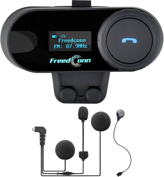 Main image of FreedConn 1pcs TCOM-SC Bluetooth Motorcycle Headset,2-3 Riders Helmet Bluetooth Intercom, Universal Communication Systems with Music Sharing/LCD Screen/FM Radio/Mobile Phone/GPS/Waterproof