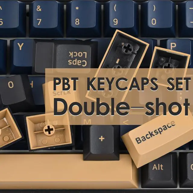 Alt view image 3 of 5 - iTastatur 170 Keys PBT Custom Gaming Keycaps Double Shot Cherry Profile for ANSI US Layout 60% 65% 95% Mechanical Keyboard(Blue warrior)
