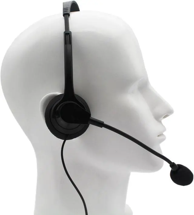 Alt view image 5 of 5 - GoodQbuy Over-Head Earpiece/Headset with Boom Mic &VOX for Midland/Alan GMRS/FRS GXT250 GXT1000VP4 LXT500VP3 LXT380 LXT118 2 Two Way Radios 2-pin Jack