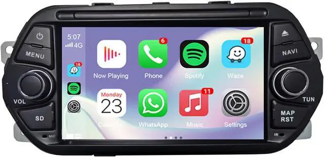 Main image of GOJOHO for Double Din for Fiat Tipo Aegea EGEA Radio 2015-2018 7" IPS Touchscreen with Carplay Android auto, 2+32GB Android 12 GPS Navigation SWC and Free Rear Camera