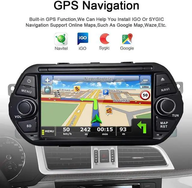 Alt view image 3 of 5 - GOJOHO for Double Din for Fiat Tipo Aegea EGEA Radio 2015-2018 7" IPS Touchscreen with Carplay Android auto, 2+32GB Android 12 GPS Navigation SWC and Free Rear Camera