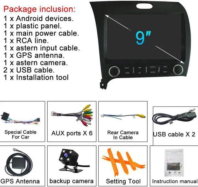 Alt view image 5 of 5 - GOJOHO for KIA K3 Cerato Forte Radio 2013-2018 with Built-in DSP Wireless Carplay Android Auto with Free Backup Camera 9" IPS Touch Screen GPS Navigation for Car Stereo Head Unit (2GB RAM+32GB ROM)