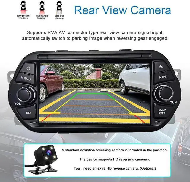 Alt view image 4 of 5 - GOJOHO for Double Din for Fiat Tipo Aegea EGEA Radio 2015-2018 7" IPS Touchscreen with Carplay Android auto, 2+32GB Android 12 GPS Navigation SWC and Free Rear Camera