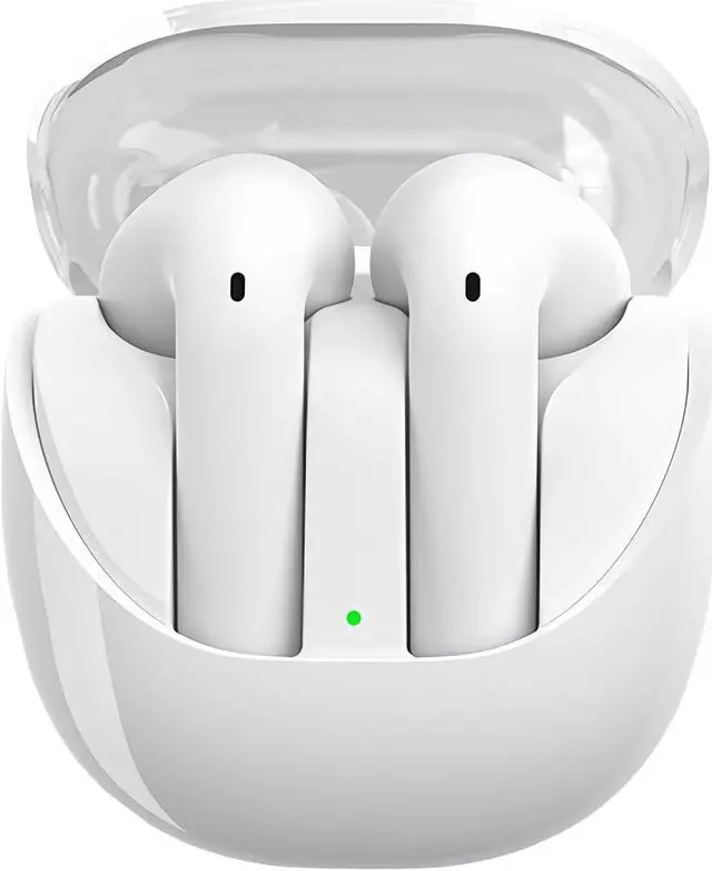 Main image of Wireless Headphones Bluetooth 2024, 50H Playtime Deep Bass Earpods, Waterproof Earphone, Semi-in-Ear Headphone with Mic, Wireless Bluetooth Earbuds for Android/iPhone/Samsung (White)