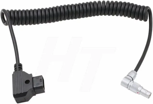 Main image of HangTon Coiled Power Cable for RED Komodo 6K Camera, Ptap D-tap to Adjustable Right Angle 2 Pin Female