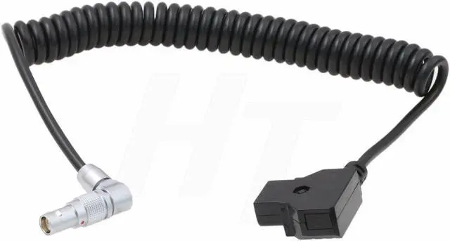 Alt view image 3 of 4 - HangTon Coiled Power Cable for RED Komodo 6K Camera, Ptap D-tap to Adjustable Right Angle 2 Pin Female