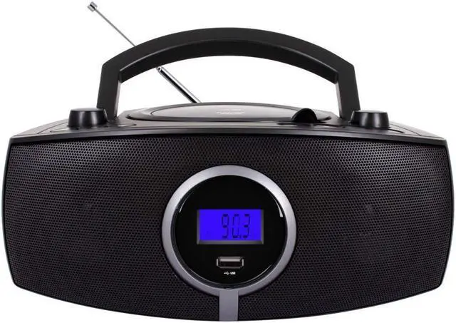 Alt view image 2 of 5 - HANNLOMAX HX-316CD CD/MP3 Boombox, AM/FM Radio, Digital Radio Frequency Display, Bluetooth, USB Port for MP3 Playback, LCD Display, Aux-in, AC/DC Power Source (Black)