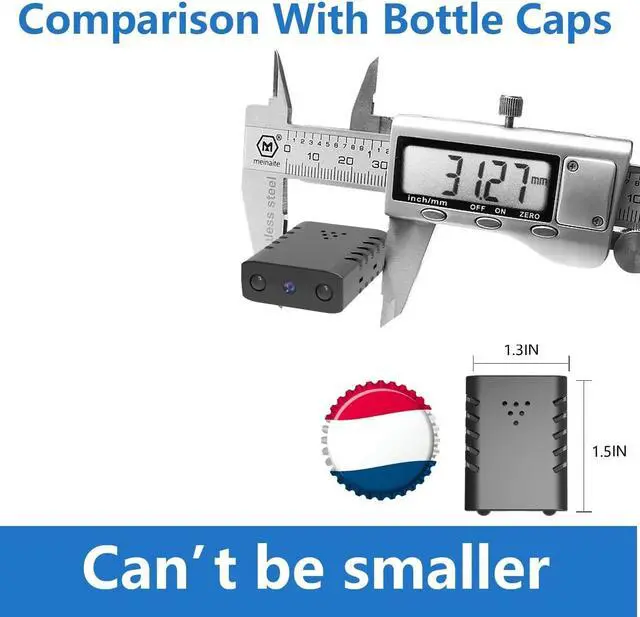 Alt view image 2 of 4 - Smallest Wireless Battery Camera HD1080P Spy Camera Hidden Camera For Home Security,Baby Monitor with Night Vision,AIHuman Motion Detection,Remote Viewing for Surveillance Camera with iOS,Android APP