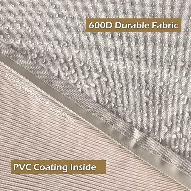 Alt view image 3 of 5 - Outdoor TV Cover 52-55 Inch, IC ICLOVER 600D Heavy Duty 4 Season Weatherproof TV Screen Protector with Waterproof Zipper & Remote Control Pocket, Outside Television Cover for LED, LCD, OLED TVs