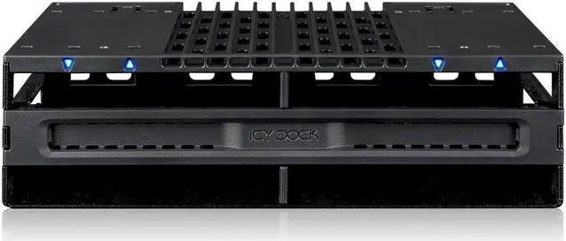 Main image of ICY DOCK 4 Bay 2.5 SAS/SATA SSD/HDD Tool Free Mobile Rack for 5.25" Bay | flexiDOCK MB024SP-B