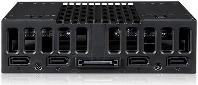 Alt view image 2 of 4 - ICY DOCK 4 Bay 2.5 SAS/SATA SSD/HDD Tool Free Mobile Rack for 5.25" Bay | flexiDOCK MB024SP-B
