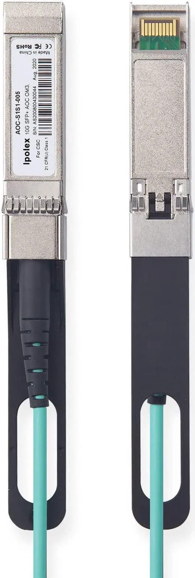 Alt view image 2 of 5 - 10G SFP+ AOC Cable - 10GBASE SFP+ Active Optical Cable for Cisco SFP-10G-AOC5M, Ubiquiti UniFi, Mikrotik, D-Link, Supermicro, Netgear, 5m(16ft