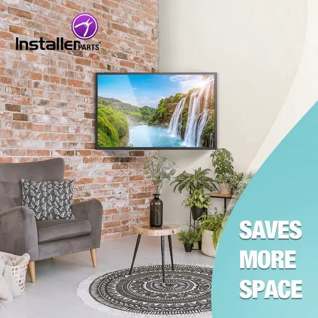 Alt view image 4 of 5 - InstallerParts 32"-70" TV Corner Mount  Swivel/Tilt  20" Dual Extension Arm  Heavy Duty LCD LED TV Monitor Flat Panel Screen, 6ft HDMI Cable